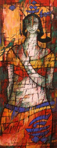 A. S. Rind, 18 x 48 Inch, Acrylic On Canvas, Figurative Painting, AC-ASR-367